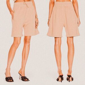 AGOLDE Noodle Peach Tan Sweat Shorts | Relaxed Fit, Wide Waist | Size XS